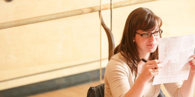 A student works on a paper