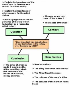 A spider drawing of a history essay program. Issue is