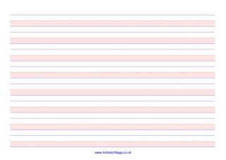 Handwriting Lines - huge - Landscape - Shaded - Pink